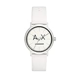 Armani Exchange Damen Analog Quarz Uhr mit Silikon Armband AX5557