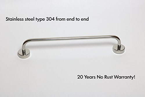 Kapitan 40 cm Handtuchhalter V2A 18/10 Edelstahl Handtuchständer, Handtuchstange, AISI 304 18/10, poliert, Wandmontage, Made in EU, 20 Jahre Garantie - 2