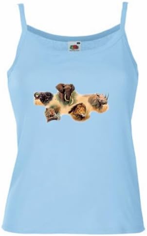 Simply Tees The Big Five Women's Strap T-Shirt Sky- XX-Large (16/18)