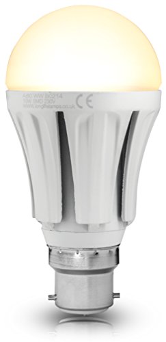 Long Life Lamp Company B22 Bayonet Cap 10 W LED Light Bulb A60 GLS - Warm White