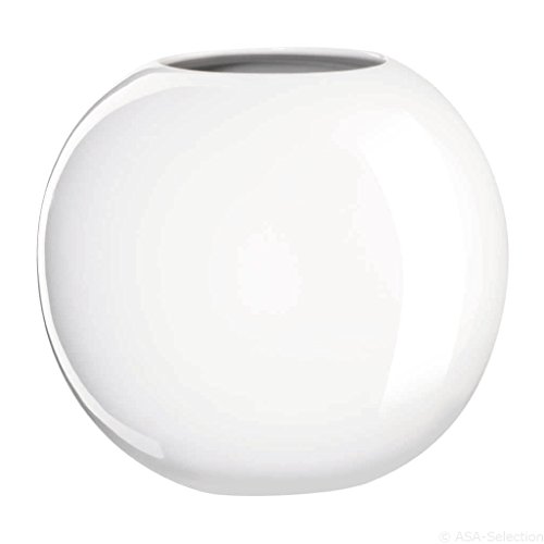 ASA 11349005 Ball Vase Keramik 15 x 17,5 x 15 cm, weiß