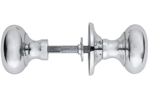 I IRONMONGERY SOLUTIONS Ironmongery Solutions® Architectural Mushroom Rim Knob for Doors Rim Lock Knobs, Gate Handle, Rim Knob, Door Knob Handles in Multiple Finishes Size -56x52mm. (Polished Chrome)