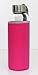 Produktbild Trinkflasche Sportflasche (Pink) 420 ml aus Thermoglas (hochwertiges Borosilikatglas) und Neopren-Tasche mit Schlaufe