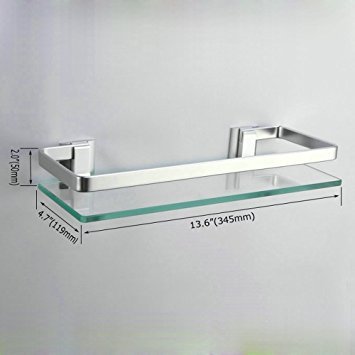 Alicemall Glas Badregal Duschablage Duschkabine Küche Wandregal - 3