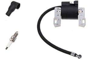 PARTSRUN Electronic Ignition Coil Solid State Module with Spark Plug and Boot for Briggs&Stratton Lawnmower 492341 691060 799651 4045A7 405777 406777 407677,ZF052B-HHS