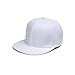 Produktbild JKLGNN Unisex Hip Hop Hut Männer Frauen Baseball Caps Einfarbig Hysterese Sonnenhut Flache Krempe Visier Rockmusik Band Dance for Music Festival Party,White