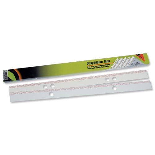 PelltechSuspension Tape Strip Self-adhesive Polyester Tough 4-hole 55x594mm Ref PLA PO4 594 [Pack of 100]