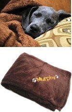 Super-Soft-Snuggle-Paw-Print-Fleece-Pet-Blanket-PERSONALISED-with-any-Name-No-Extra-Charge