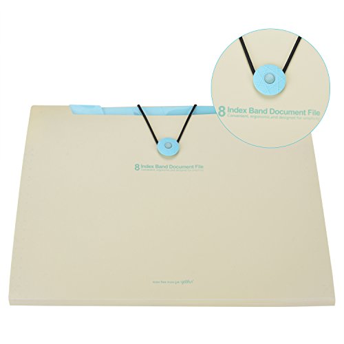 Carpeta Clasificadora Coofit Carpeta Archivadora con Compartimentos Tipo Acorde  n Ampliaci  n de Carpeta de Archivos Impermeable A4 con 8 Compartimentos  Amarillo claro 