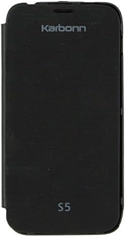 iCandy™ Synthetic Leather Flip Cover for Karbonn Titanium S5 - Black