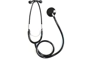 AR EMPORIUM Lightweight Pro Single Head Stethoscope - Ideal for EMT, Doctor, Nurse, Vet, and Medical Students (Black)