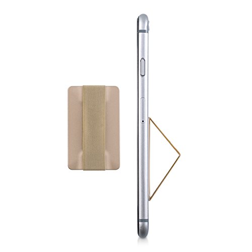 kwmobile Finger-Halterung Slim Smartphone Halter fÃ¼r die Hand, fÃ¼r verbesserte Einhandbedienung - FÃ¼r iPhone 6 Plus, Samsung Galaxy S6, Sony Xperia und mehr in Gold