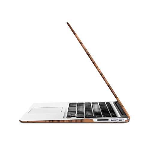 kwmobile Hardcase Laptop Hülle für Apple MacBook Air 13″ (ab Mitte 2011) – Holz Maserung Design Braun dünne gummierte Schutzhülle Cover Case Tasche - 8