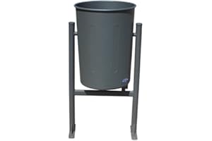 PAL FERRETERÍA INDUSTRIAL PAL | Papelera Exterior Circular de Hierro Life. Papelera abatible cónica con Sistema de Vaciado basculante. (1- Papelera)