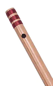 AIBANA Beginners Flute C Natural Medium Right Hand 7 Hole Bansuri Musical Instrument Size 48 cm