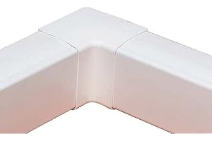 MC DISTRIBUTION Coude 90° Interieur Goulotte Super Optimal - Blanc 9003 80x60 - Climatisation