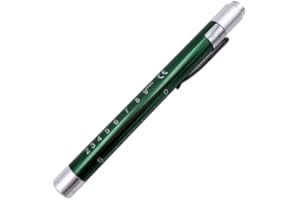 Exeton - Lampe torche LED pour stylo médical, urgences, premiers secours médicaux, médecins, infirmières, examen, cadeau, (vert)