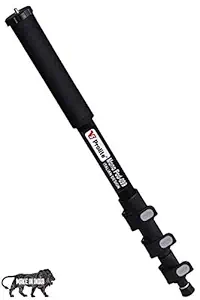 PROLITE Professional Heavy Duty Monopod with Dual Mount Thread Adapter (1/4inch and 3/8inch) | Italian Flip Locks | Rubber Grip | Upto 10kg Payload