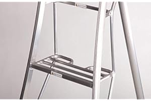 Henrys Tripod Garden Ladders with Built-in Platform by Henchman - 1.8m (6' Ladder). All 3 Legs Fully Adjustable. Lightweight Aluminium Garden Maintenance, Hedge-Cutting, Tree Pruning etc