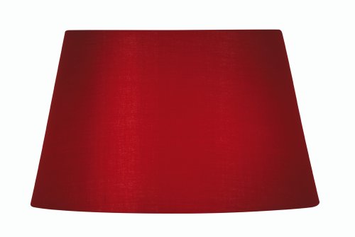 Oaks Lighting Lampenschirm aus Baumwolle, zylindrisch, 20 cm, rot