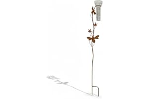 LA GRANDE PRAIRIE Pluviomètre Fer Abeilles Fleuri 14x6x100cm