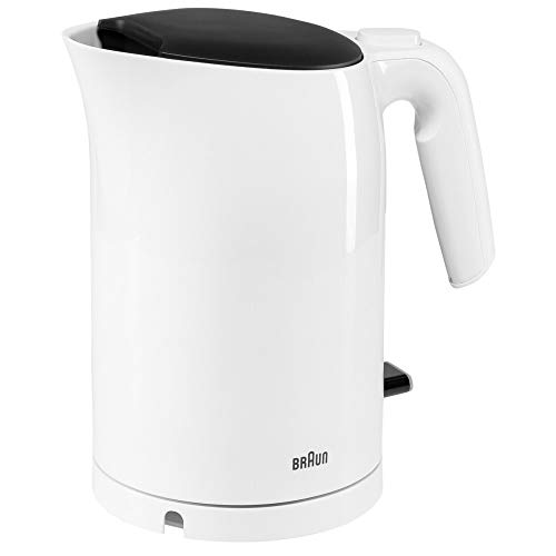 Braun Household WK 3110 WH Bollitore | Capacità 1,7 l | 3.000 Watt | Sistema di cottura a pressione | Filtro anticalcare rimovibile | Grande indicatore del livello dell'acqua | Senza BPA | Bianco