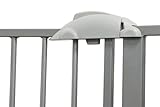 IB-Style – Treppengitter / Türgitter MIKA | Erweiterbar durch Verlängerungen | 75 – 175 cm | Auto-Close – automatisches Schließen | 90° Fixierung | Metall Silbermatt| Spannbreite 75 – 85 cm - 5