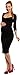 Happy Mama Women's Maternity 3/4 Sleeve Stretch Bodycon Midi Dress 342p (Black, 14)