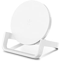 Belkin Boost Up - Soporte de carga universal inalámbrica 10 W para dispositivos habilitados con Qi (compatible con iPhone y Samsung, carga rápida, certificación Qi) blanco