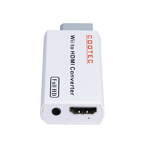 cootec Wii zu HDMI Konverter HD Ausgang Upscaling Video Audio Adapter Schwarz unterstützt alle Wii Anzeigemodi (NTSC 480i, 480p, PAL 576i) - 2