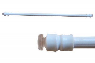 Klemmstange Gardinenstange Scheibengardinenstange Weiß , Größe:33 cm 35-55