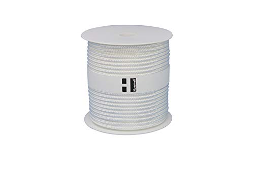 Preisvergleich Produktbild Hummelt® SilverLine-Rope Flechtleine Seil Polyesterseil 6mm 50m weiß auf Rolle