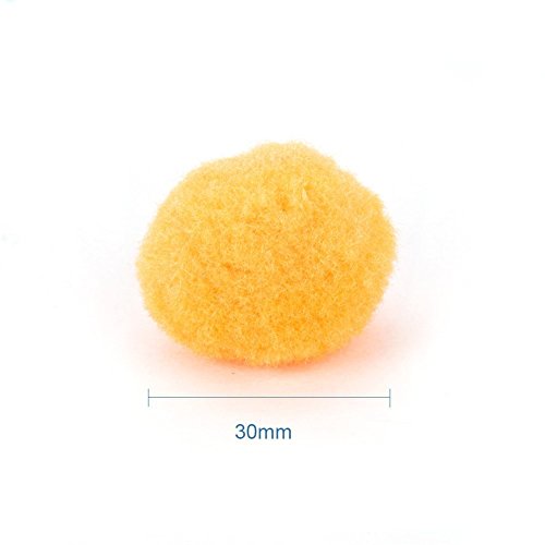 PandaHall Elite ca 250 stk 30 mm Bunte Mini Pompons Kinder zum Basteln toll Figuren und Dekoration - 2