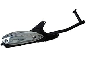 MORTCH MOTORS Auspuff komplett Standard GY6 50ccm für AGM Aiyumo AJS ATU Baotian Beeline Benzhou Buffalo/Quelle China Scooter Ecobike Ering Flex Tech Giantco Goes Huatian/Lintex Jiajue Jinlun Jmstar Jonway Lifan