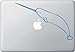 Produktbild VinMea The Happy Narwhal - MacBook or Laptop Decal (10" w x 6.5" h) (Color Variations Available) (Blue)