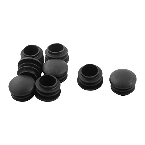 Preisvergleich Produktbild Cikuso Tischbein 25mm Durchmesser Kunststoff Rohr-Einsatz 8 Stueck Schwarz