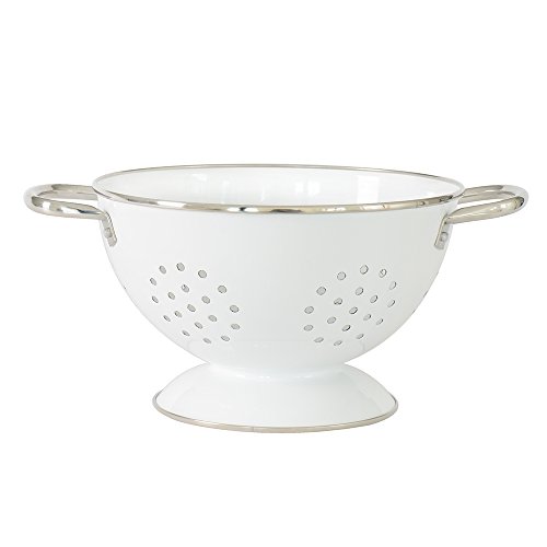 ProCook Küchensieb, Emaille, weiß, 24 cm