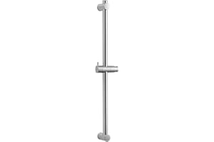 OFFO Shower Rail 70 cm, Stainless Steel Adjustable Distance 38 to 66 cm, Shower Rail with Hand Shower Holder, Replacement for Shower, Chrome