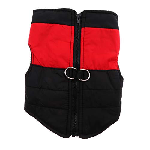 Preisvergleich Produktbild B Blesiya Winter Hundkleidung Hundjacke Hundeweste Hundemantel Hunde Winterjacke Wasserdichte Daunenweste - Rot, S