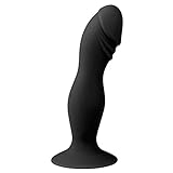 EasyToys Anal Collection - Anal dildo for men and women - 15cm / 5.91 inch- Black Anal Toys - Find your G-spot with this Buttplug