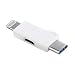 SeCro™ Micro USB Female to 8 Pin & USB 3.1 Type C Male Converter For Apple iPhone 5 5S 6 6S, One Plus One, Nexus 5X, Nexus 6P, Microsoft Lumia 950 and 950 XL,LG G5 [ White ] RS.199.00