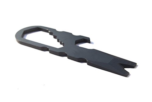 FEITONG Outdoor Edelstahl Tactical Multifunktionale Pocket Ring Schlüsselanhänger Key Schwarz - 2