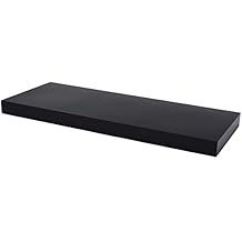 etagere murale noire laquee