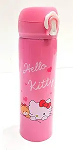 SchoolWaale Stainless Steel Hello Kitty Water Bottle , Pack of 1