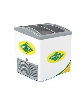 Western Curved Glass Top Freezer NWHF225GCL