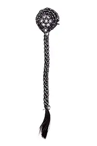 Shivarth Wig Juda Choti With Stone Work for Women And Girls, Hair Extension (25-27 Inches) Black Colour jadai billalu set