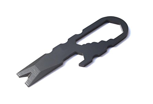 FEITONG Outdoor Edelstahl Tactical Multifunktionale Pocket Ring Schlüsselanhänger Key Schwarz - 4