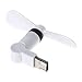 Produktbild Yiwann Tragbarer Ventilator, 180 Grad drehbar, Micro-USB & USB-Kühler für Android Handy, Laptop, Powerbank, Geschenk weiß