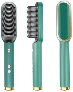 Home & Kitchen Studio Hair Straightener Brush, Hair Straightening Iron Built with Comb, Fast Heating & 5 Temp Settings & Anti-Scald, Perfect for Home Hair Styler (Hair Straightener Comb)