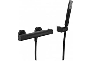 MICE COLLECTION Grifo de bañera y ducha negro termostático Line Imex BTD038-5NG